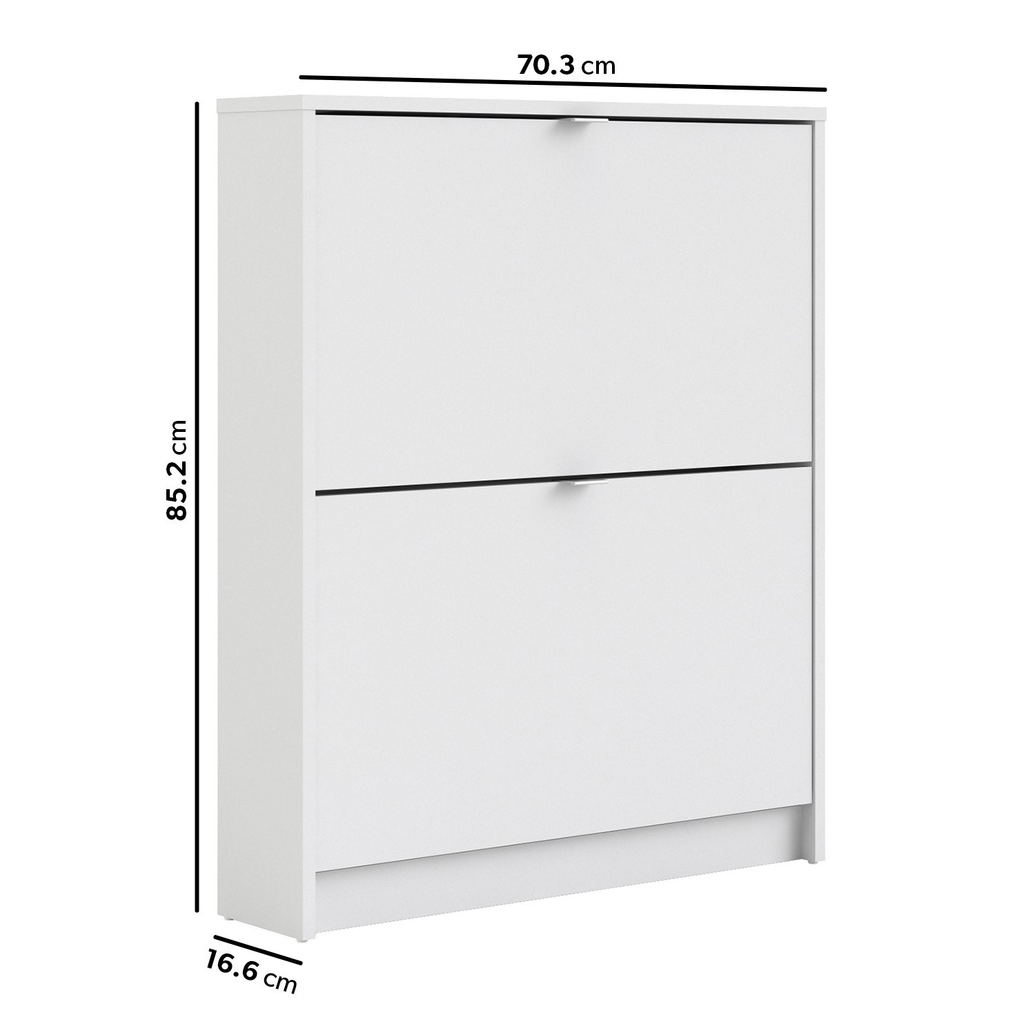 Read more about Slim white shoe cabinet with 2 drawers 6 pairs